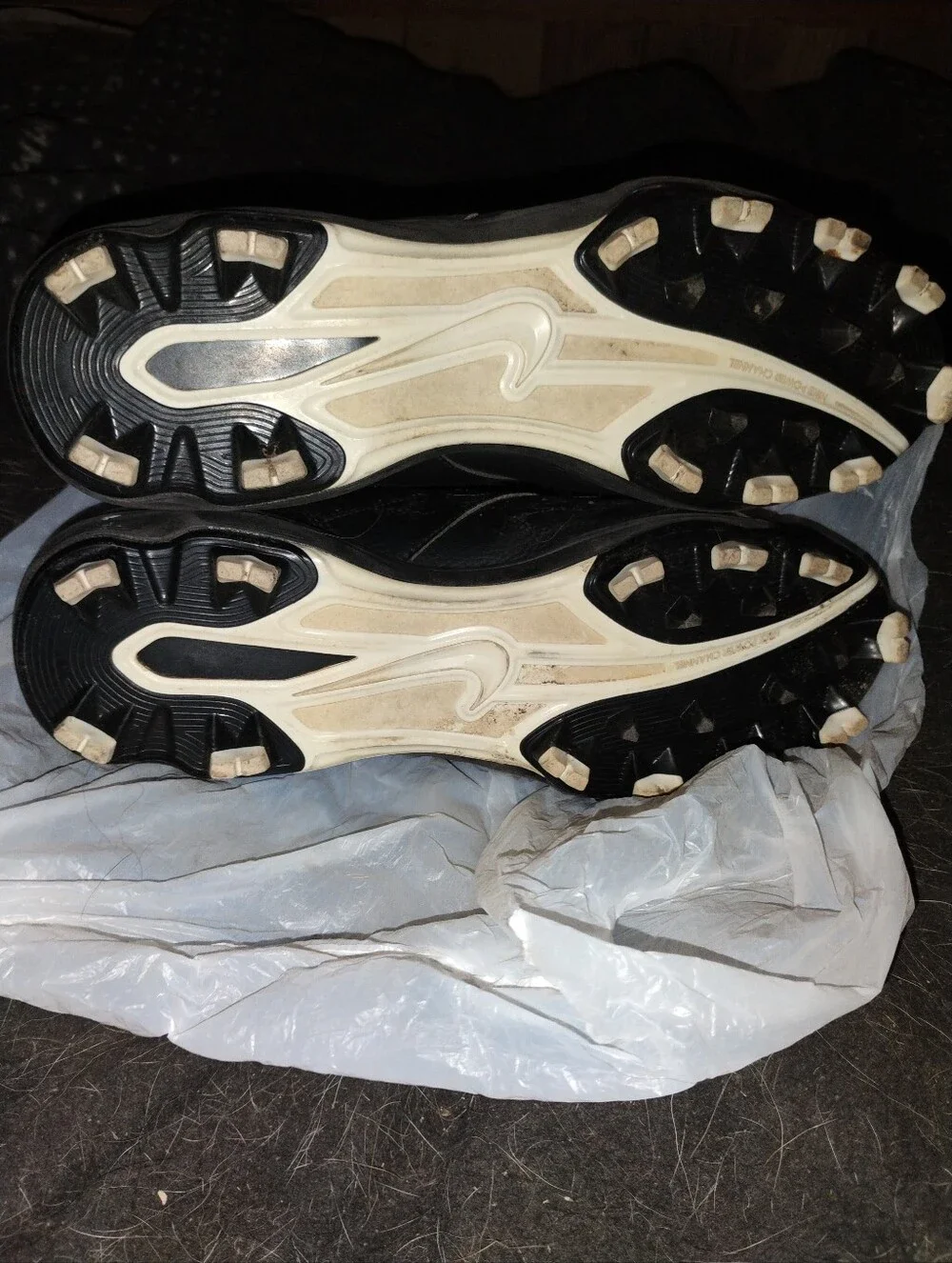 Nike Air Jordan 7 Retro Black/White Sport Cleats Men's 11 684942-010 READ DSP